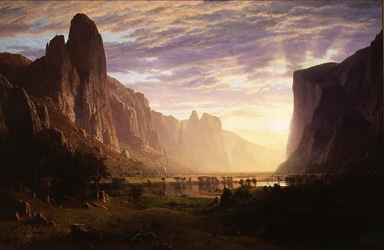 Albert Bierstadt Looking Down Yosemite Valley